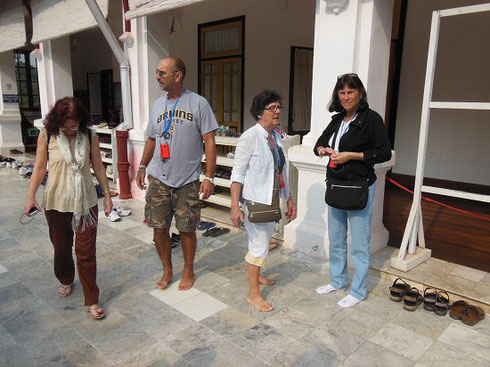 2015 Here we are with Shoes removed before our visit to the museum