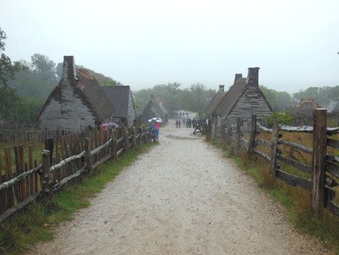 The Main Path Down through the Fortified Town of Plimoth was Wet and Muddy