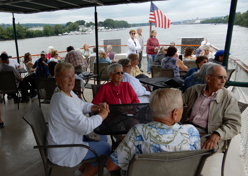 The top deck of the ship is open to the air with very refreshing light breezes