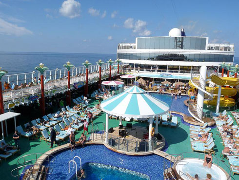 2016 The Pool Deck on Norwegian Gem is always Alive with Activity