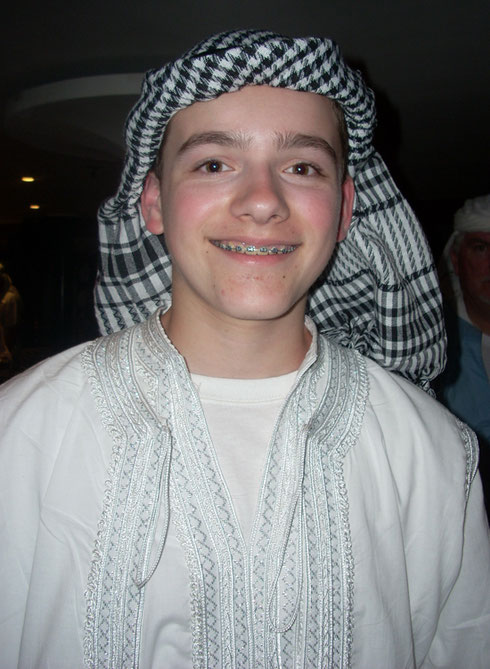 2009 Our Youngest Visitor Looks like an Arabic Prince in His Egyptian Night Attire