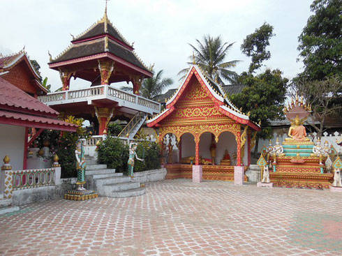 2015 Across the River from the Caves at Pak Ou we visited a small village with this Temple