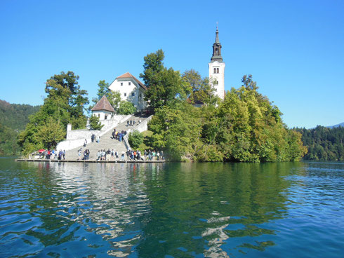 You Need to Climb 99 Steps to Reach the Church of the Assumption on Lake Bled Island