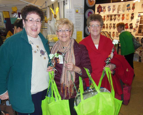 Everybody in this Group Got Free Tote Bags to Fill with Purchases