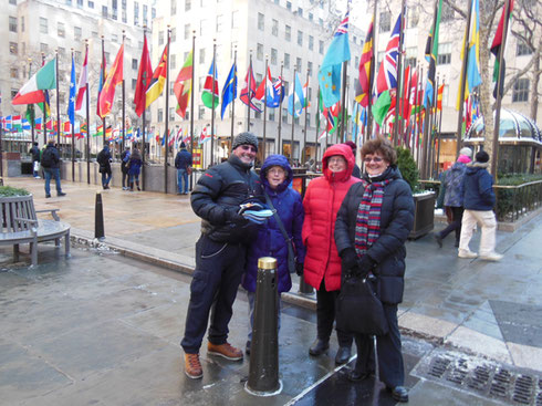 2013 The Flags of Many Nations Fly around the Rockefeller Center Skating Rink