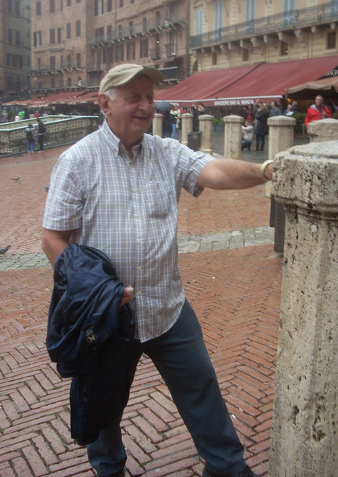 2012 Armand Taking a Minute to Rest in Siena's Famous Campo