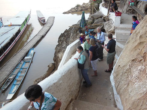 2015 The Stairways up into the Caves at Pak Ou wind up and up and up