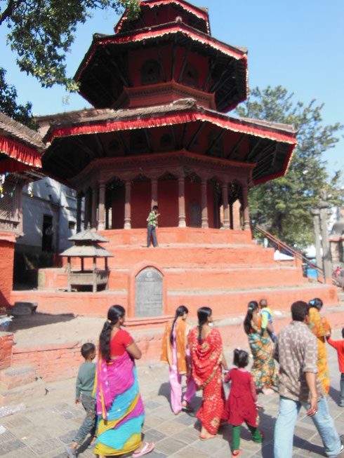 2013 The Stunning Red Temple at Durbar Square in Kathmandu, Nepal