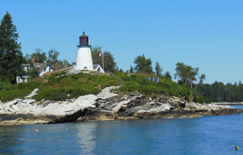 Burnt Island Lighthouse is one of Several that we Get to See on our Boat Tour of the Harbor