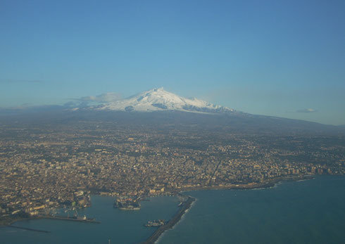 2011 Sicily's Mount Etna as Seen from the Air on the Approach to Catania Airport