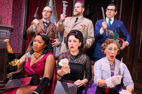 Actors with Weapons from Clue - Photo by Evan Zimmerman for MurphyMade