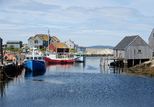 A Bright, Sunny Day at Peggy's Cove near Halifax, Nova Scotia