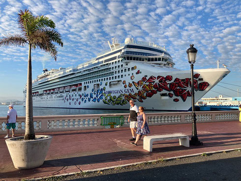 Norwegian Gem at Anchor - Your Home away from Home for 7 Glorious Nights