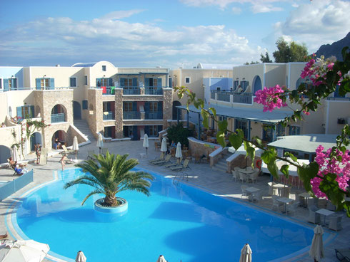 2011 Santorini - A view of the Pool from my Room at the Agean Plaza