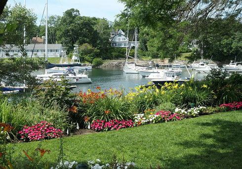 The Gardens at Barnacle Billy's Overlook the Boats in Perkins Cove - Splendid View
