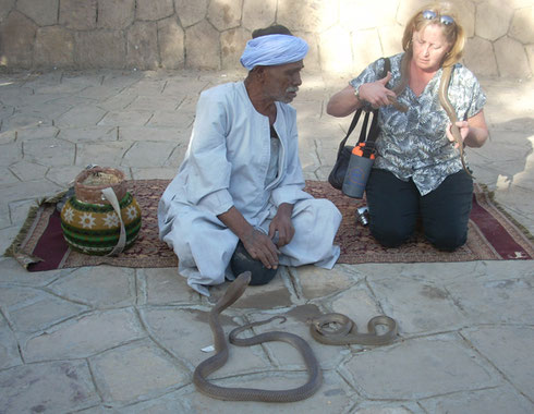 2009 The Snake Charmers at the Temple of Kum Ombo are Very Accommodating