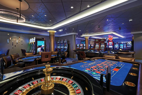 Give Lady Luck a try in our Sensational onboard Casino - Table Games, Bar, & Slot Machines