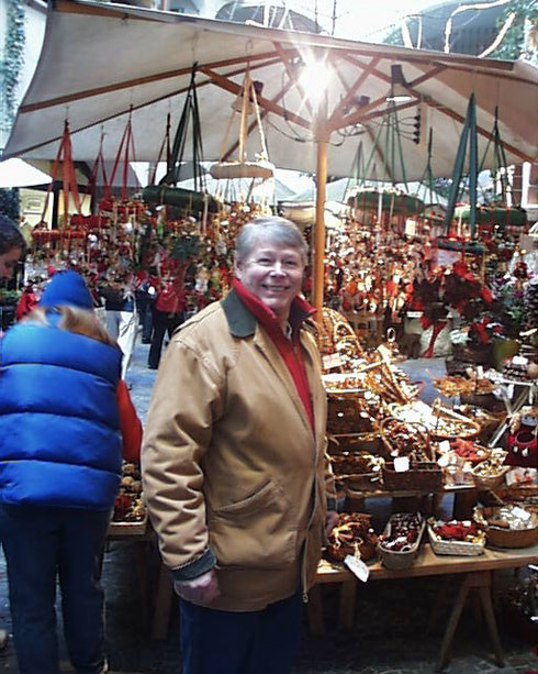 2006 One of our Travelers Checking out the Wares at the Salzburg Christma Market