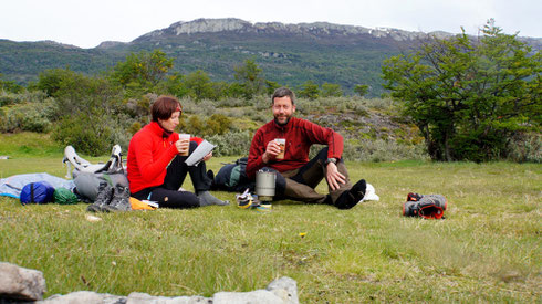 Das ist für die 3 Tage im Nationalpark der letzte Kaffee.