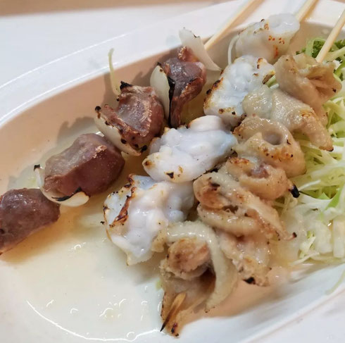 屋台：さよ子、料理：串焼き
