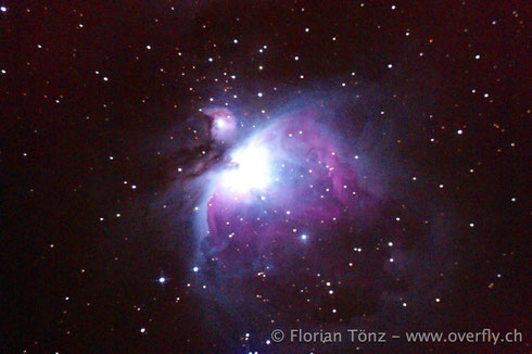 Orionnebel (M42) | Belichtungszeit: 102s | ISO 3200 | Vals, Zervreila | 2. Januar 2014 00:43