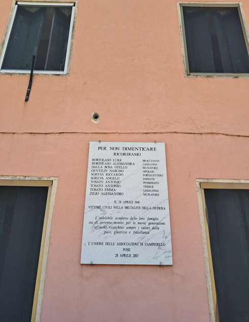La lapide che ricorda le vittime della strage