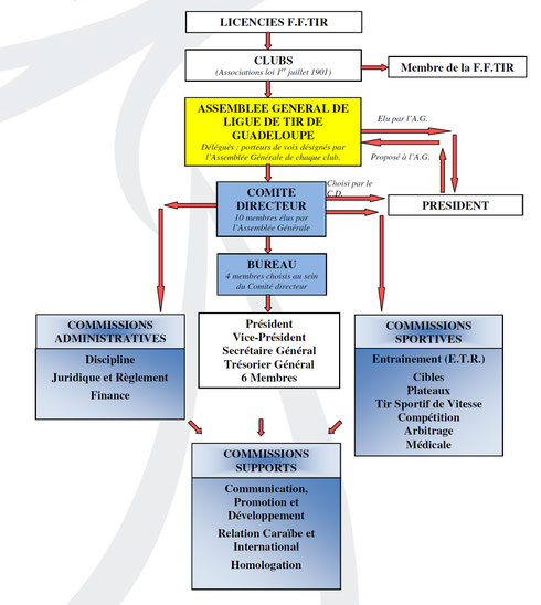 Organigramme fonctionnel de la Ligue de Tir 21