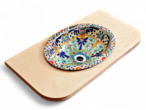 Caribe Einbauwaschbecken aus Talavera Keramik