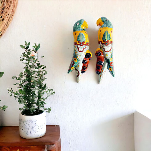 Papagei - Mexikanische Waschbecken & bunte Fliesen aus Mexiko