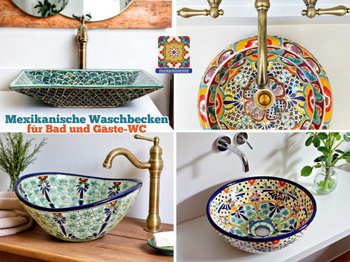 Bunte Mexikanische Waschbecken von Mexambiente-shop