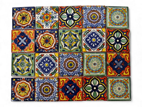 Mexikanische Mosaikfliesen 5x5 cm