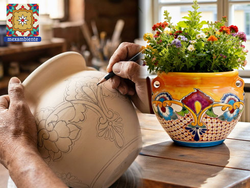 Talavera Keramik aus Mexiko - Bunte Töpfe von Mexambiente