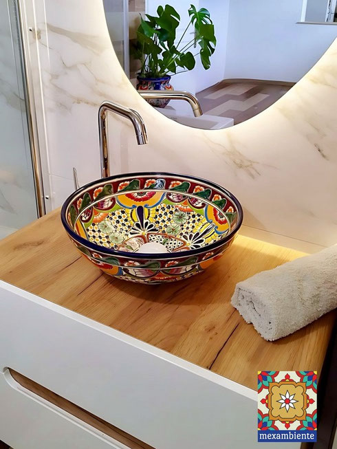 Farbige Waschbecken aus Keramik für Badezimmer