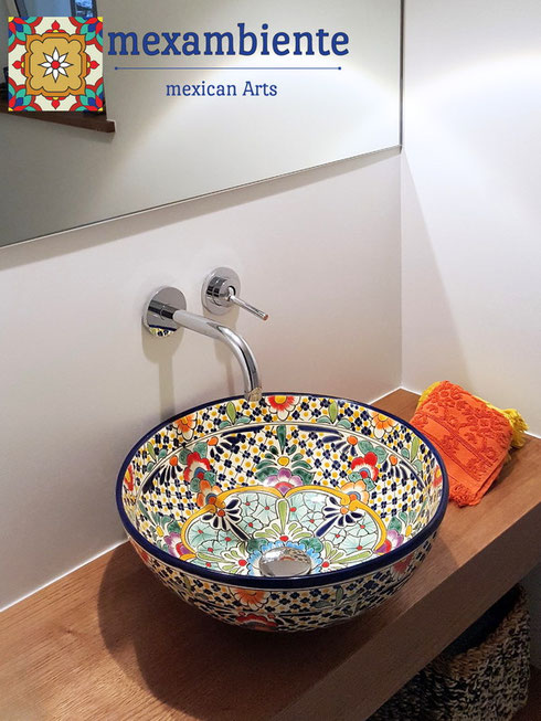 Wundervolles Design Waschbecken CARIBE - MEX 3! - Mexikanische