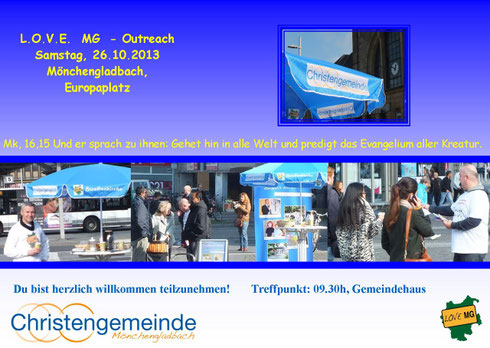 Wir bringen das Evangelium zu den Mönchengladbachern
