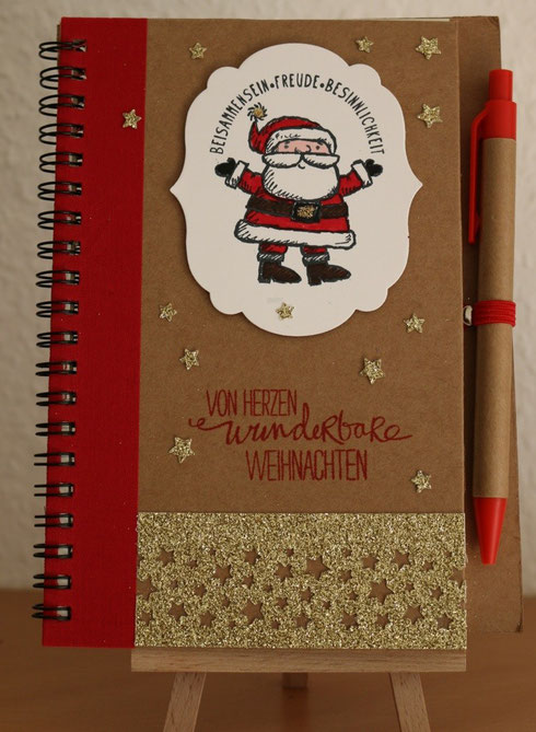 Notizbuch mit Weihnachtsmann