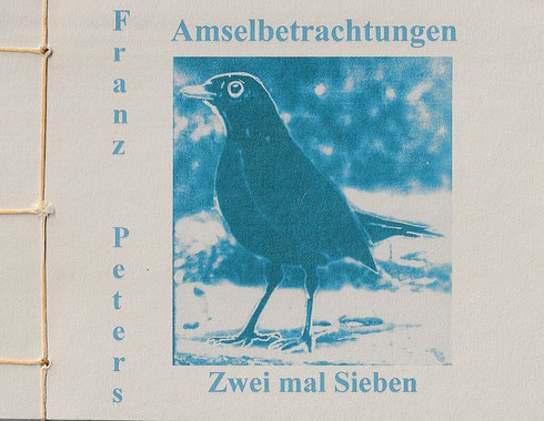 14 Amselgedichte mit Cyanotypienen