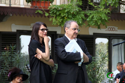 Mario Brusa e Elena Canone interpreti dello spettacolo "Gozzano docet" (foto Cesare Dellafiore)