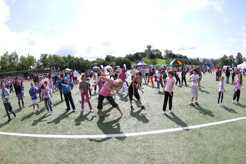 Tanz Workshop im Seepark-Stadion, Foto: David Lohmüller