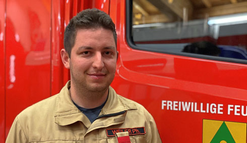 Philipp Weiler ist neuer Obermaschinist der Feuerwehr Mutters