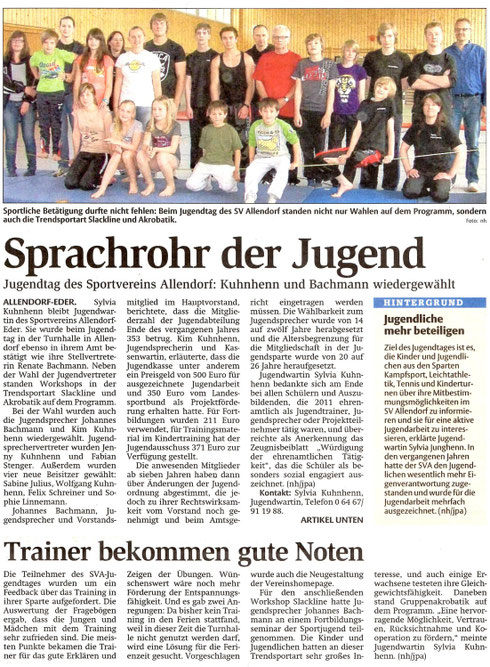 erschienen in der Frankenberger Allgemeinen im Juni 2012