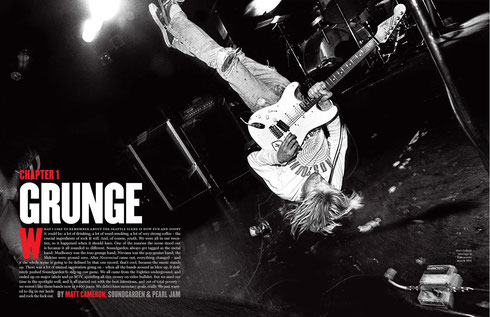 From the book ‘The ’90s: The Inside Stories from the Decade That Rocked’, 2011 by The Editors of Rolling Stone – image by Charles Peterson (Nirvana, Vancouver, 1991)