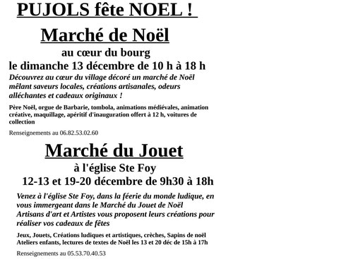 Marché de Noël PUJOLS 47