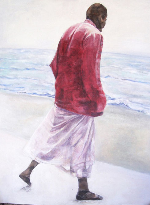 5. Baba walking on the Center Beach, Myrtle Beach
