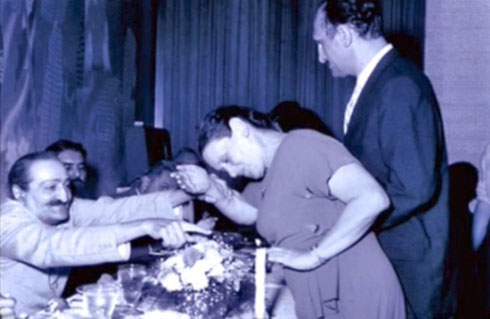 1956 : Delmonico Hotel. Dr Kenmore is next to Carrie.