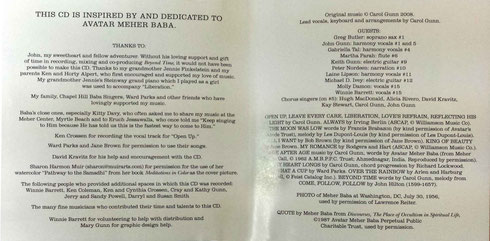 CD : inner notes