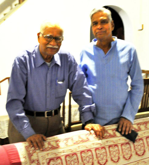 Jal Dastoor and Shridhar Kelkar in Jal & Dolly's home in Meherabad