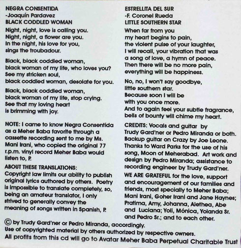 CD : inner notes