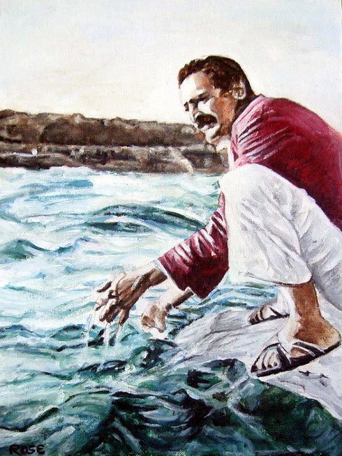 4. Baba at the Narmada River, Marble Rocks, India