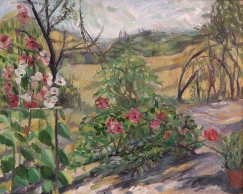Meher Baba's Garden painted at Meherazad, India